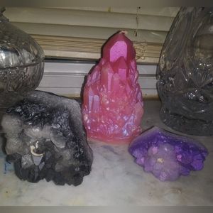 3 crystal candles